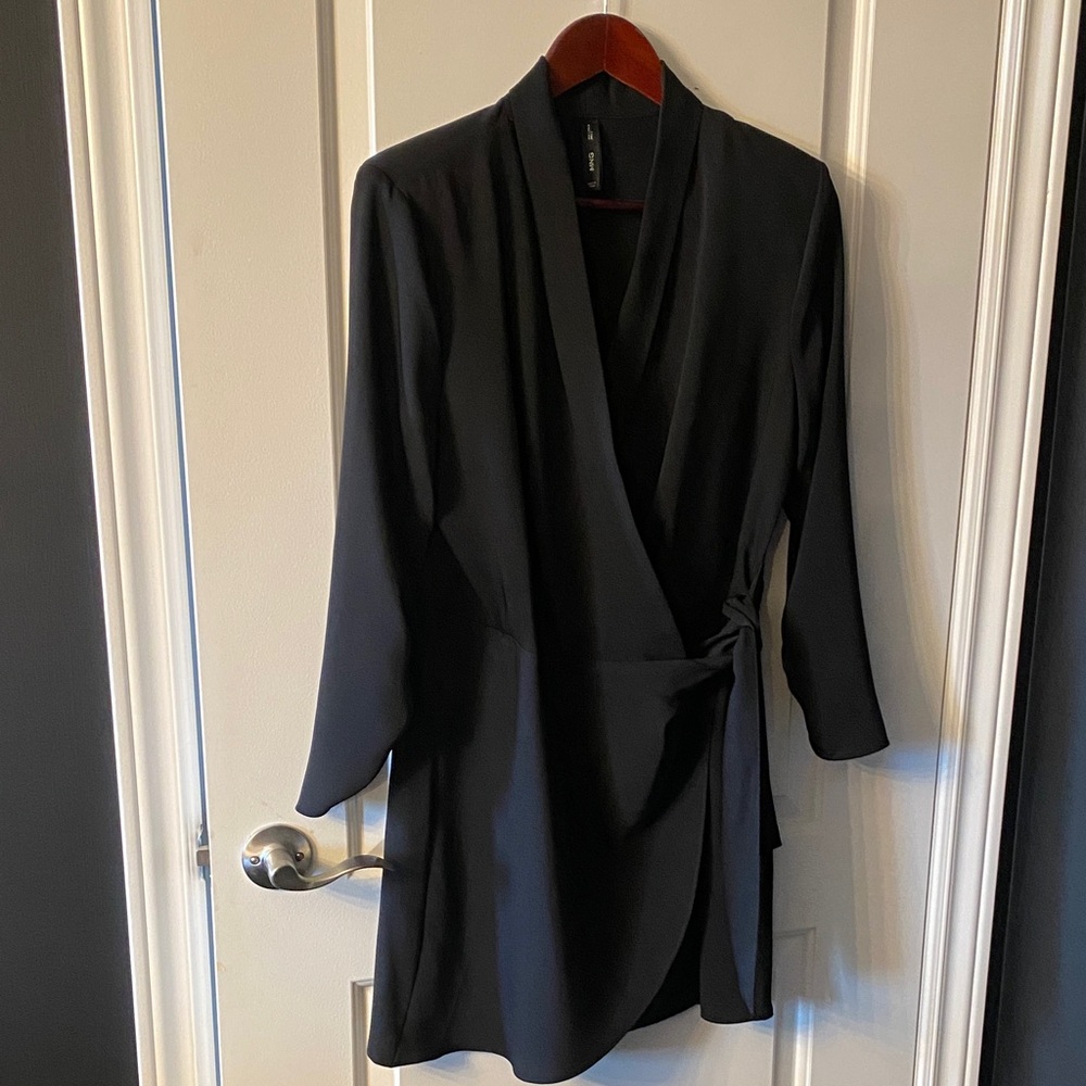 Mango Classic Black Wrap Top